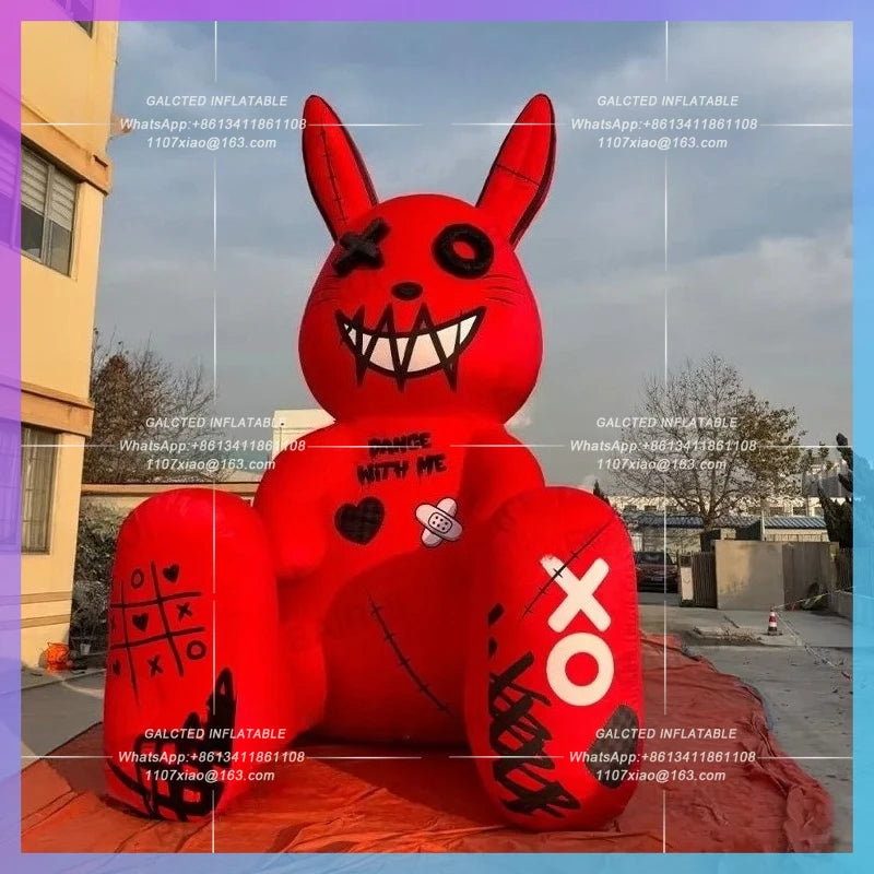 decoration giant balloon rabbits Easter inflatable red rabbits festival advertising