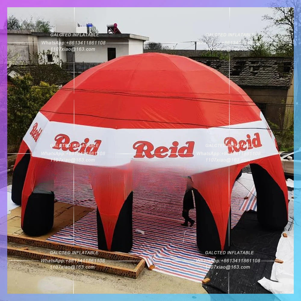 Trade Show Inflatable Dome Tent Fabric 12m Large Inflatable Spider Tent With Print,Air Canopy Marquee Gazebos For Outdoor Events