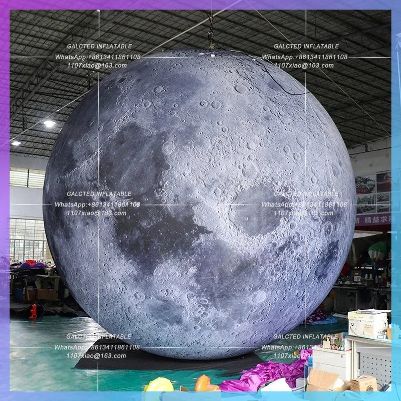 Diameter Airblown Planet Solar Custom Size Inflatable Moon Ball with Light 1-6 Meters  System Balloon Toy for Decoration