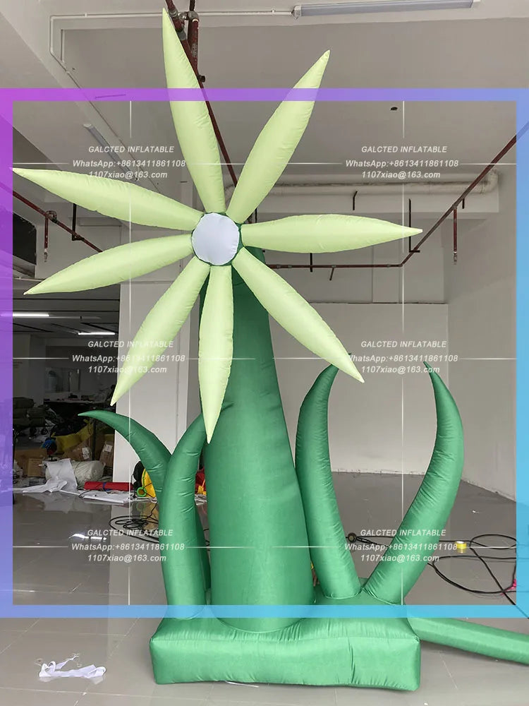Halloween pranks alien flowers Inflatable flower model horror lighting atmosphere arrangement