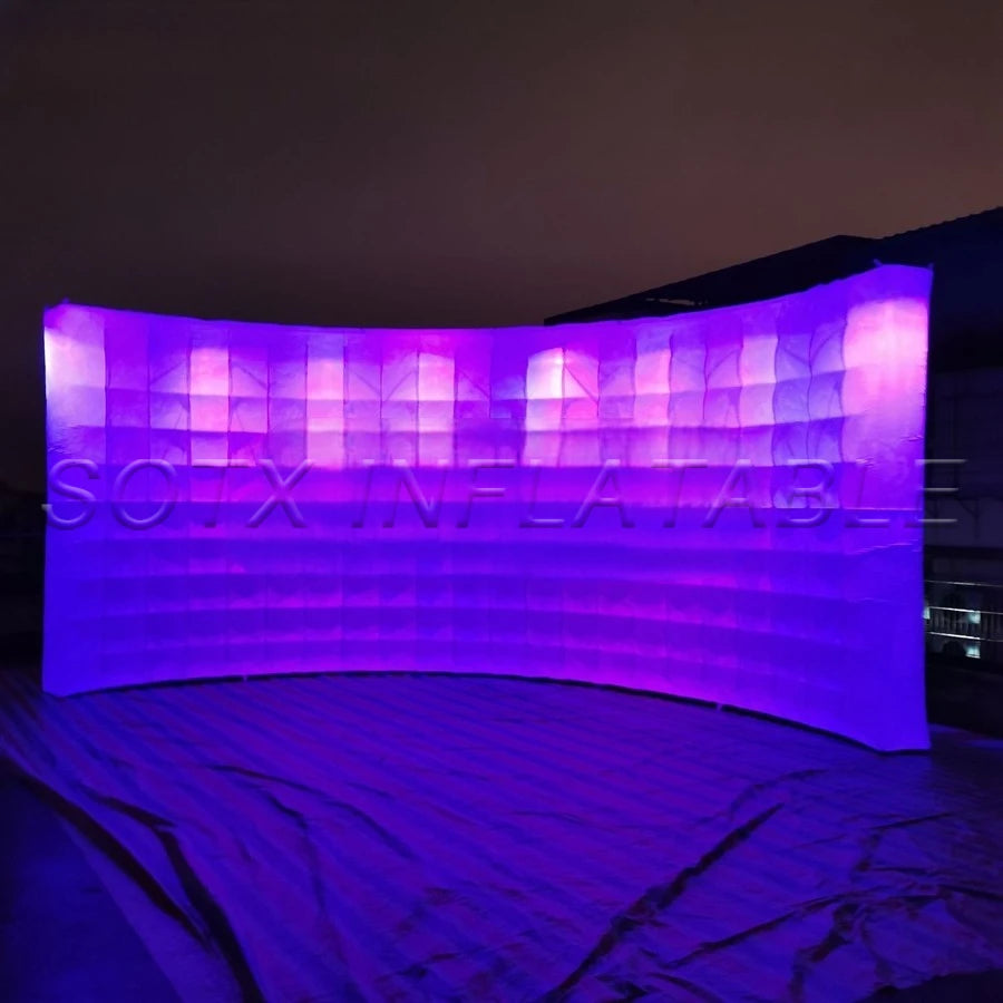 Lighting Spotlights 6mW x 3mH Inflatable Photo Wall DJ Booth Backdrop Logo Ground with LED
