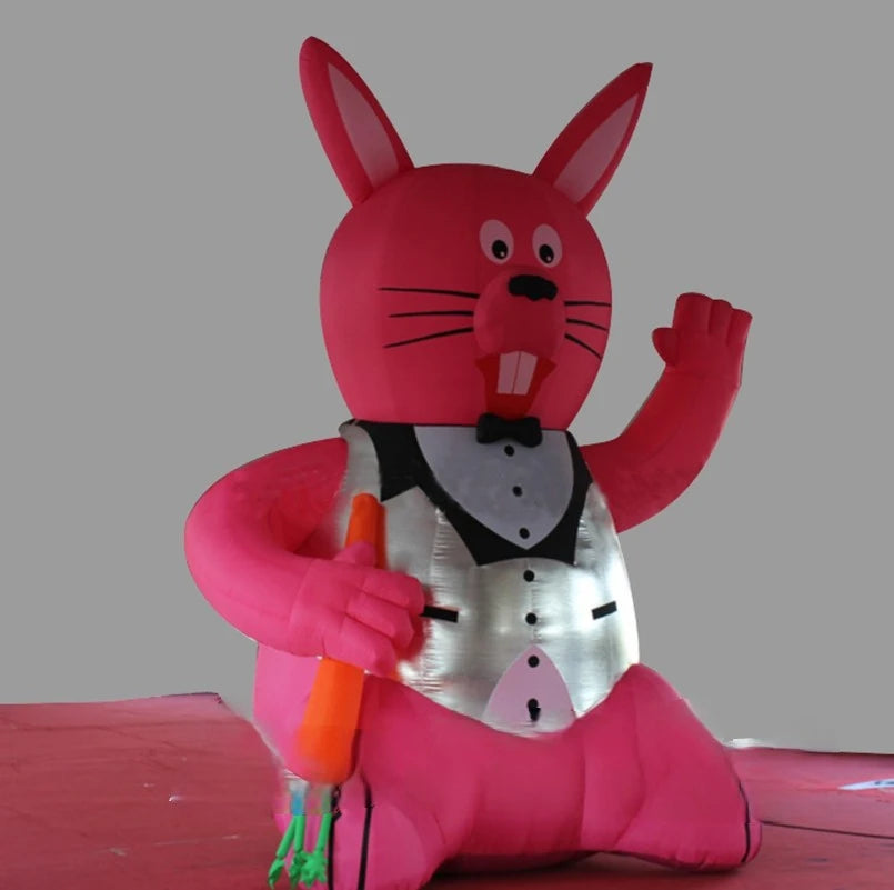 Events Decorations popular outdoor giant inflatable bunny with Carrot,Inflatable Easter Rabbit/Bunny for Easter