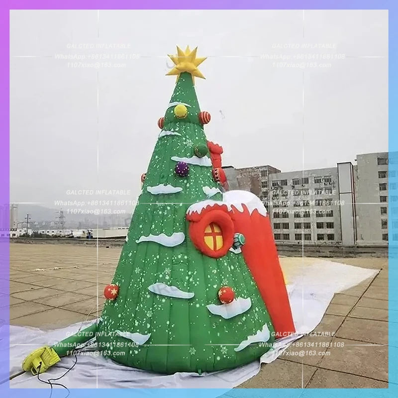 inflatable tree home children playground 2025 christmas decoration balloon house new santa claus gift tent house