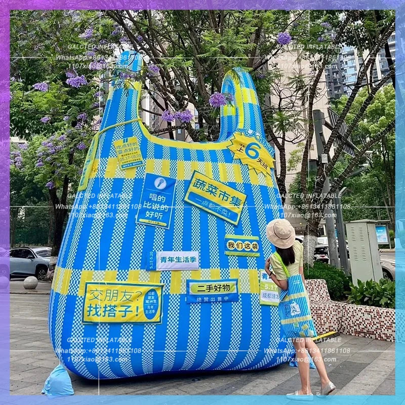outdoor lighting atmosphere layout Inflatable handbag creative personality wacky IP customization