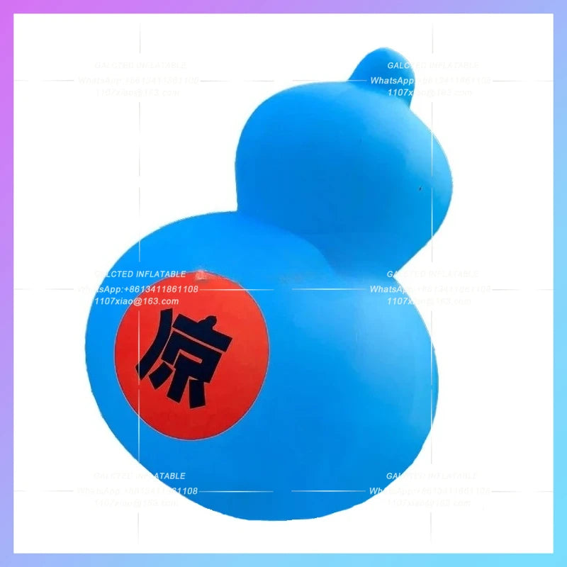 inflatable calabash blue  Outdoor decoration 4 meter huge cartoon drinking bottle herbal tea culture advertising