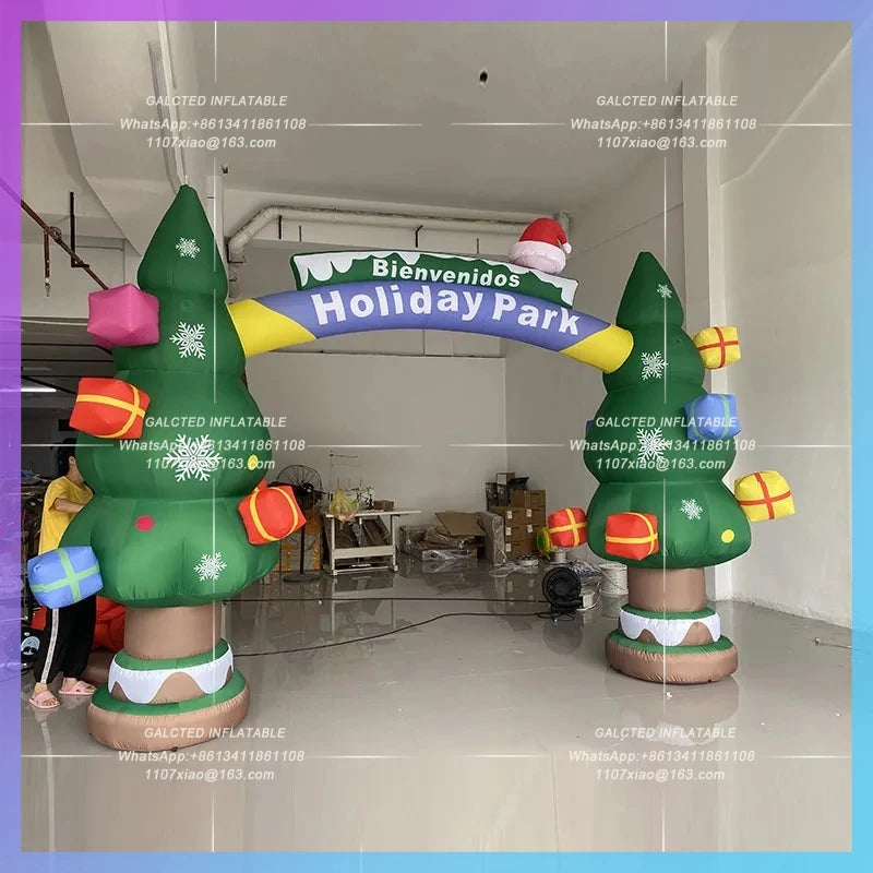 Christmas decoration theme activities Inflatable Christmas Tree Arch model park bar atmosphere can be illuminated decoration