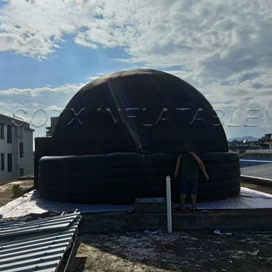 Planetarium Dome For Sale Customized 6m Diameter Black Cover Outside Giant Inflatable Projection