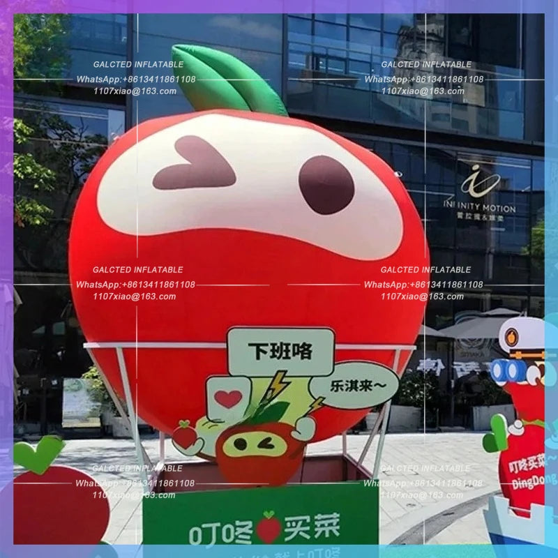 fruit and vegetable crops enterprise Q inflatable apple and carrot air model IP mascot custom lighting advertising props