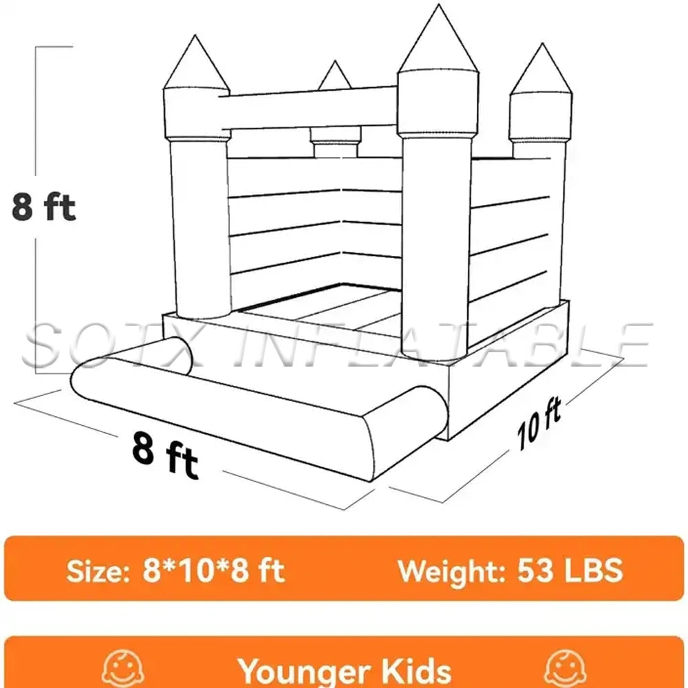 For Party Event Mini Toldder White Inflatable Bounce House Kids Commercial Jumper Bouncer Wedding Bouncy Castle With Ball Pit