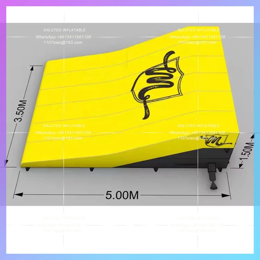 Sloped Jump Air Bag Mat,Commerical Inflatable Mtb Landing Airbag, Mountain Bike Airbag Ramp Motocross Landing Bag For Bmx Landin
