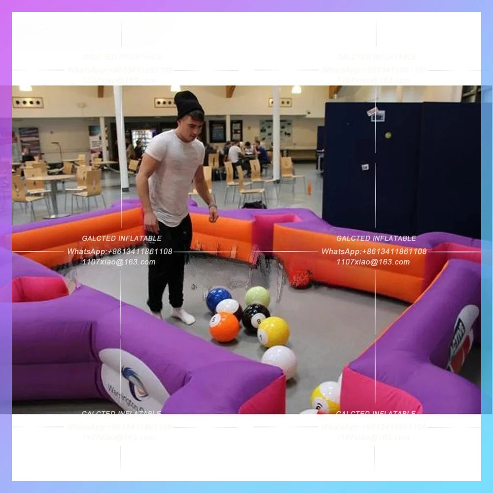 inflatable human football billiards Lightweight and mini oxford  inflatable table soccer game inflatable snooker pool for sale
