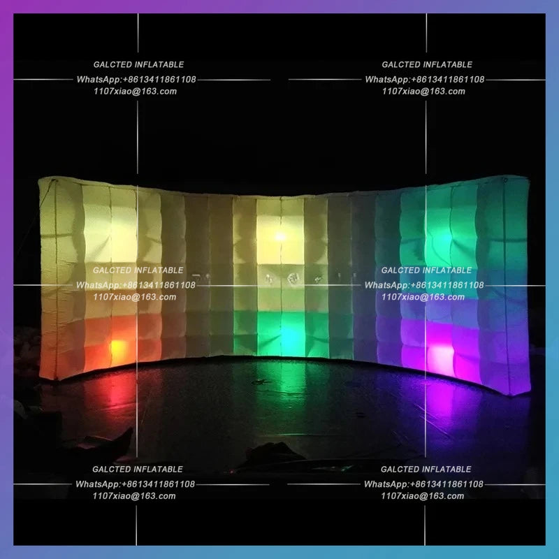 Inflatable Tent for Outdoor Decoration Free Shipping LED Lighting Inflatable Wallwith Free Blower Toys