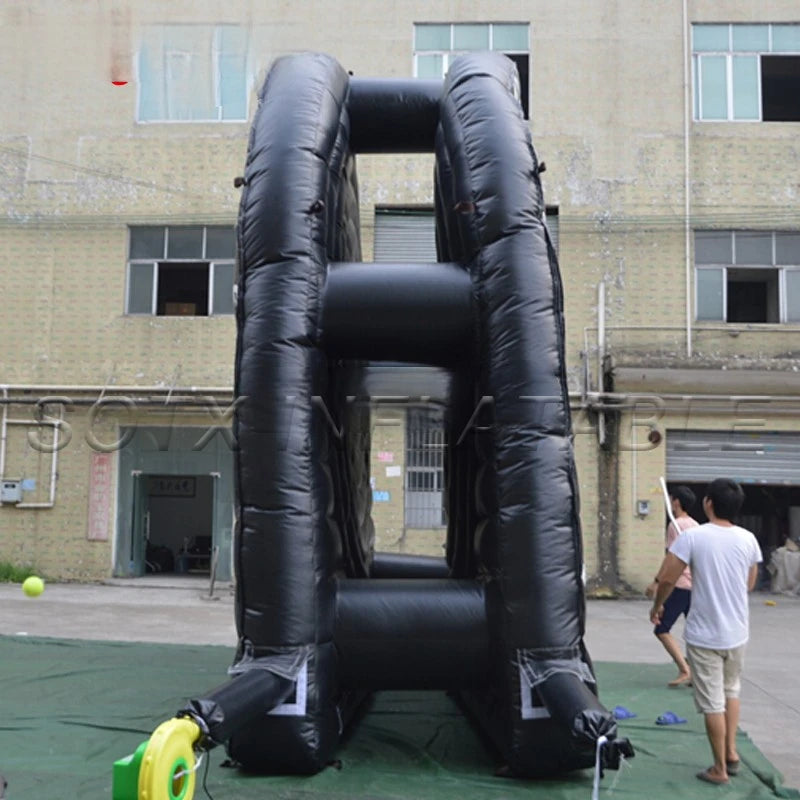 Party Event Sports Game 4mH PVC Double-Sided Score Board Giant Inflatable Football Soccer Dart Board Games for