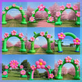 outdoor park pink balloon 3X4M inflatable cherry blossom arch flower advertising decoration