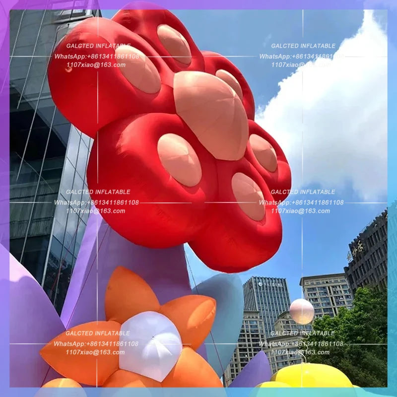 theme park lighting atmosphere layout Inflatable cartoon cute flower combination gas model program planning activities