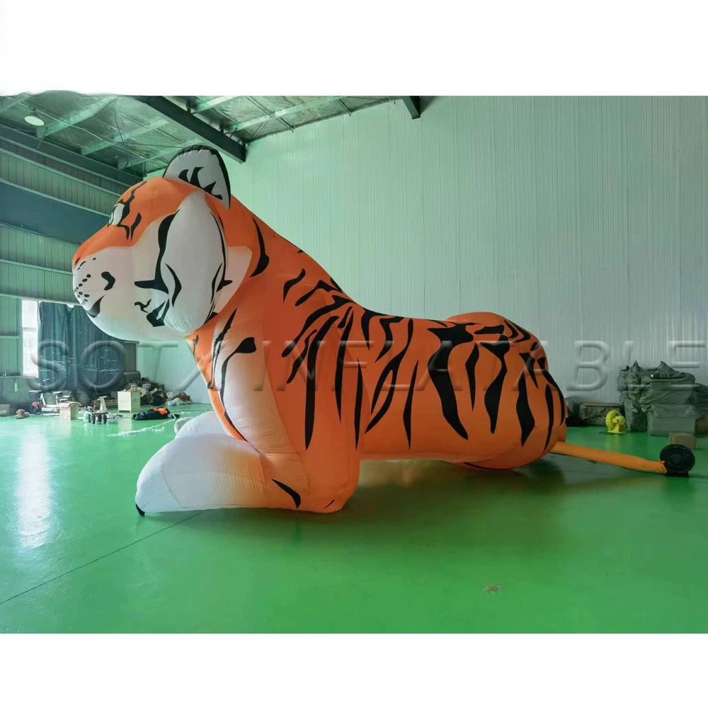 Advertising And Promotion Popular Lying Giant Inflatable Tiger Customized Inflatable Animal Mascot For Outdoor
