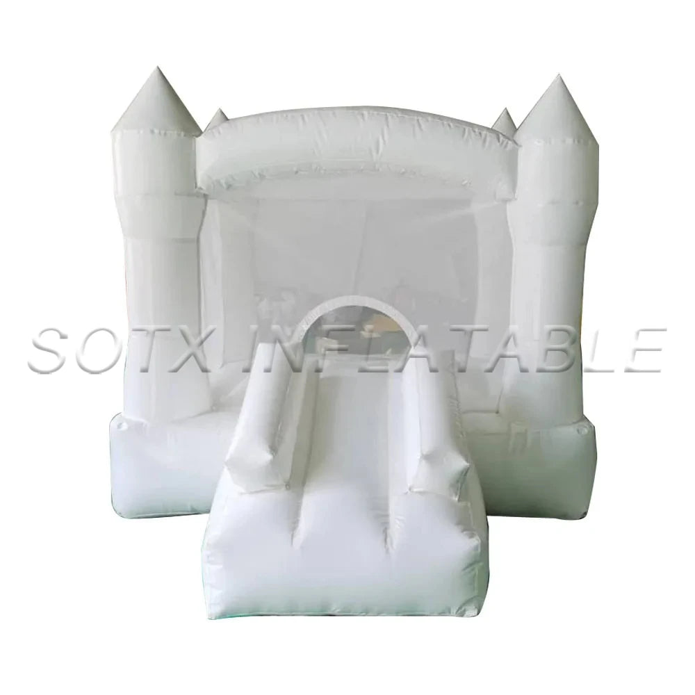 For audits Moonwalk Party Wholesale Kids Air Bounce Jumping pink Inflatable Wedding Castle White Bounce House With Ball Pit