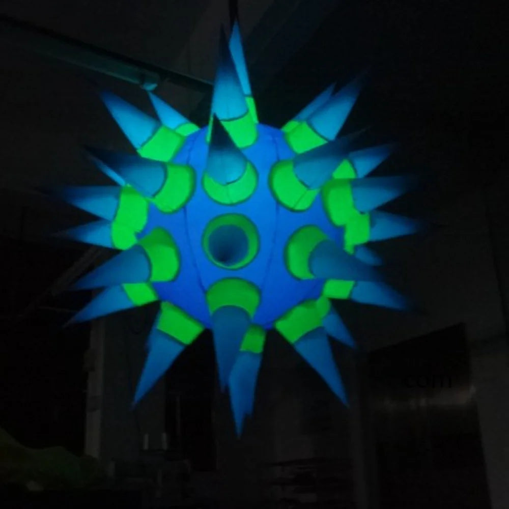 Glow Inflatable Spiky Balls,light-up Inflatable Spike Led Star For Party Wedding Nightclub Ceiling Hanging Decoration