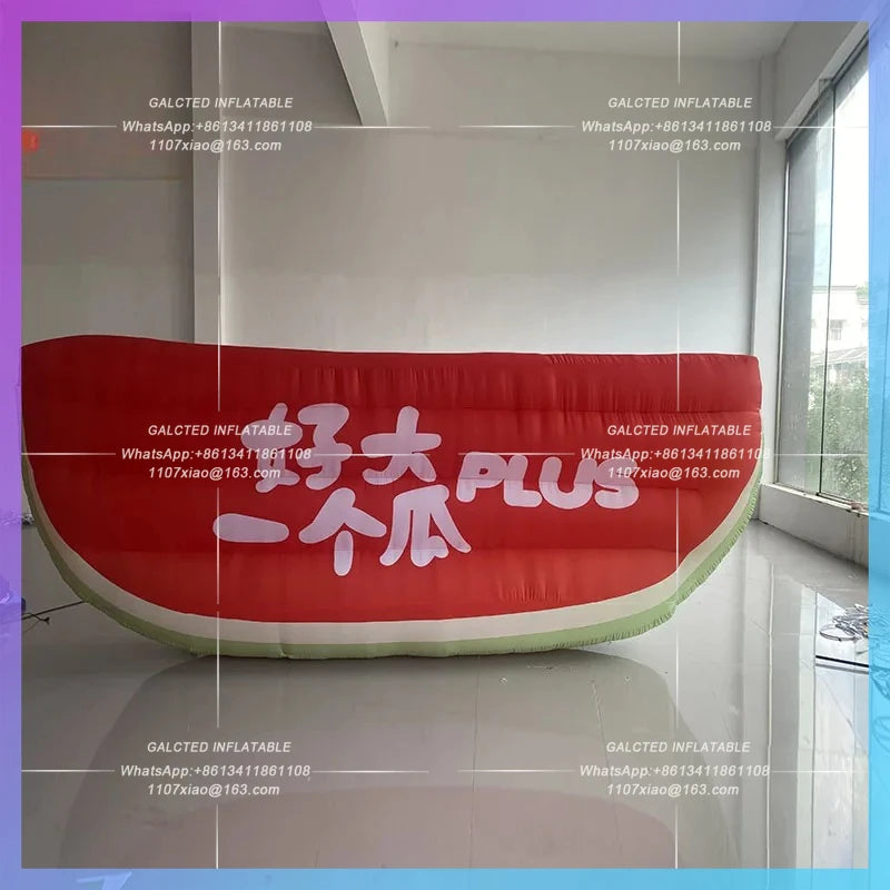 watermelon summer cool beach music festival mall Inflatable cartoon watermelon slice air mold decoration can be customized