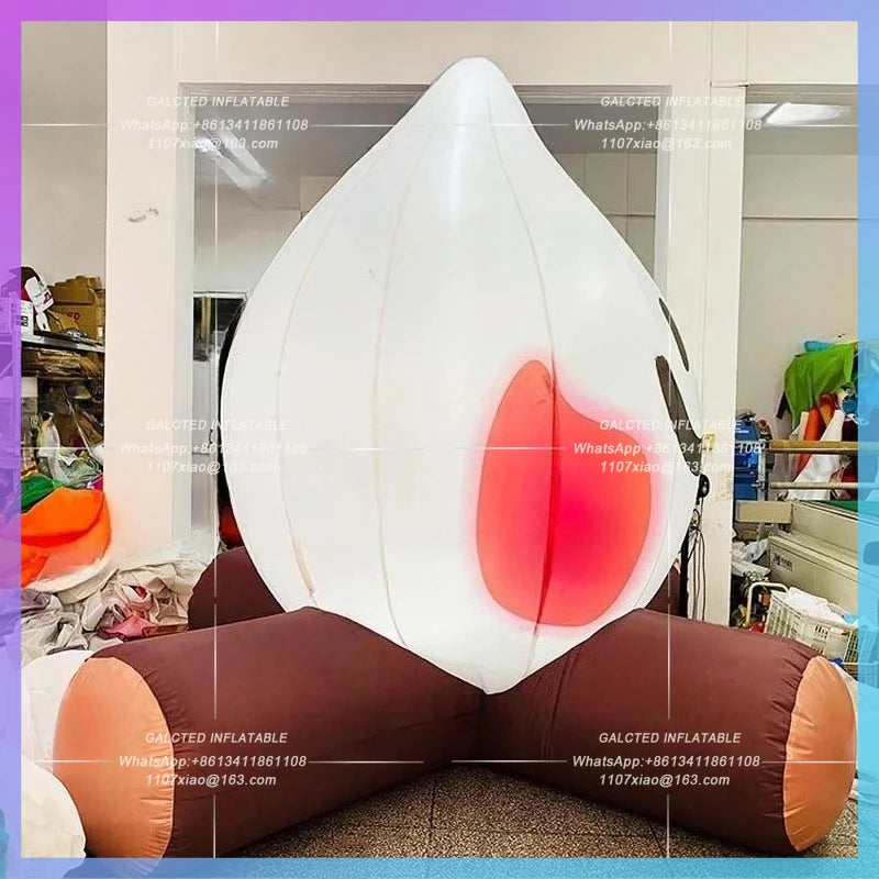 Inflatable Durian Fruit Balloon Factory Complete Giant  Durian with Air Blower for Store Promotion
