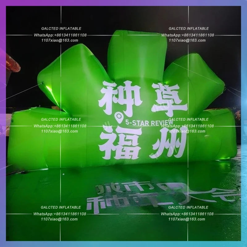 grass flower store music club New arrival inflatable grass square huge cartoon theme event decoration