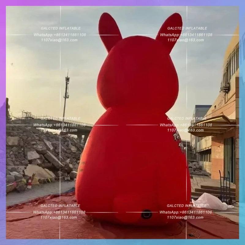 decoration giant balloon rabbits Easter inflatable red rabbits festival advertising