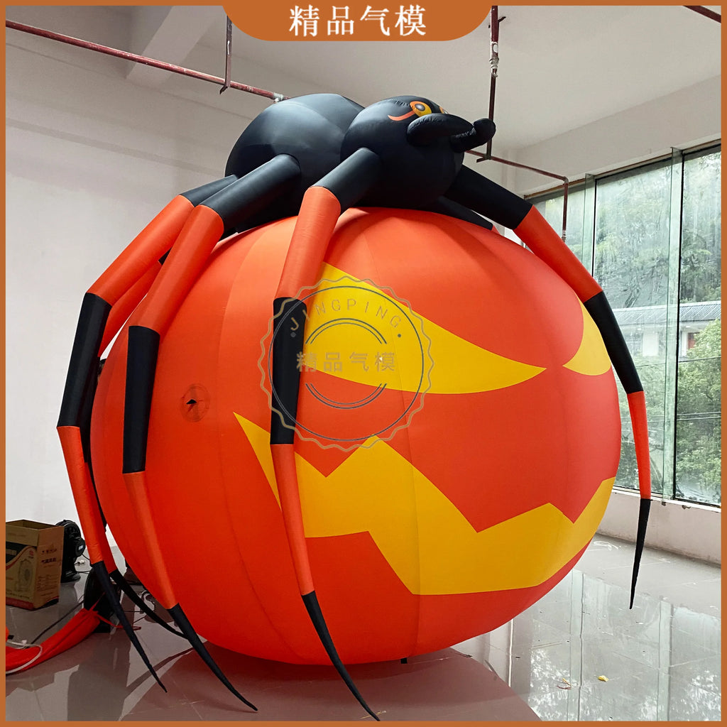 Customizable Inflatable Pumpkin and Spider - Halloween Atmosphere Decoration for Bars and Themed Events