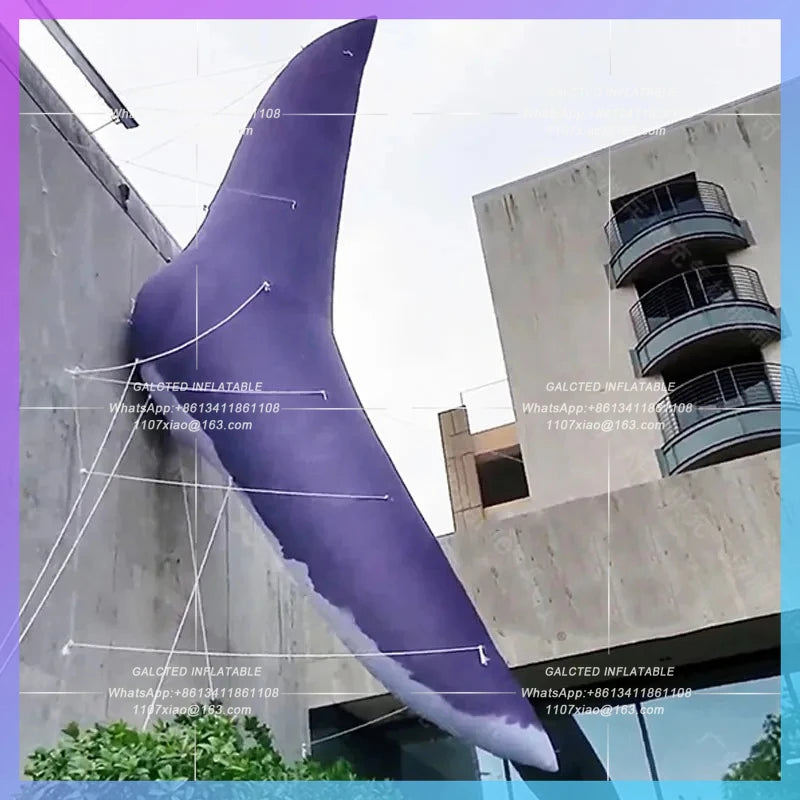 marine theme park marine creatures shark Inflatable cartoon simulated shark head air model whale facade climbing decoration