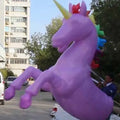 Parade Party Show Adult White Inflatable Horse Costume With LED Lights Wearable Unicorn Suits Animal Mascot For City