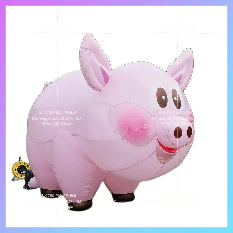 Inflatable Pink Pig Lovely Cartoon Pig Balloon Inflatable Toys Outdoor Decoration 3.36x1.86x2 Meters  for Sale-Toys