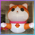 Orange Cat model hugs Inflatable cartoon Bell half-length Cat Healing Mall Pet Festival photogenic props