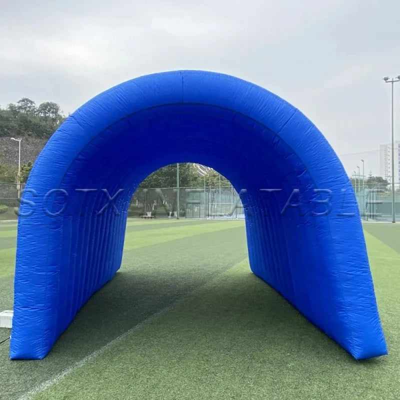 Exhibition Promotion Decor Blue Inflatable Tunnel Entrance Arch Inflatable Channel Tent for Sports Party Event Wedding