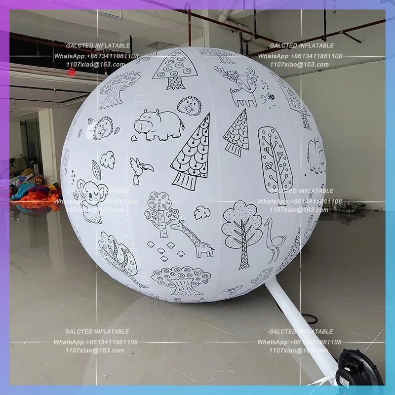 Children Creative Air Model Inflatable Doodle DIY Ball Interactive drainage card outdoor market atrium layout