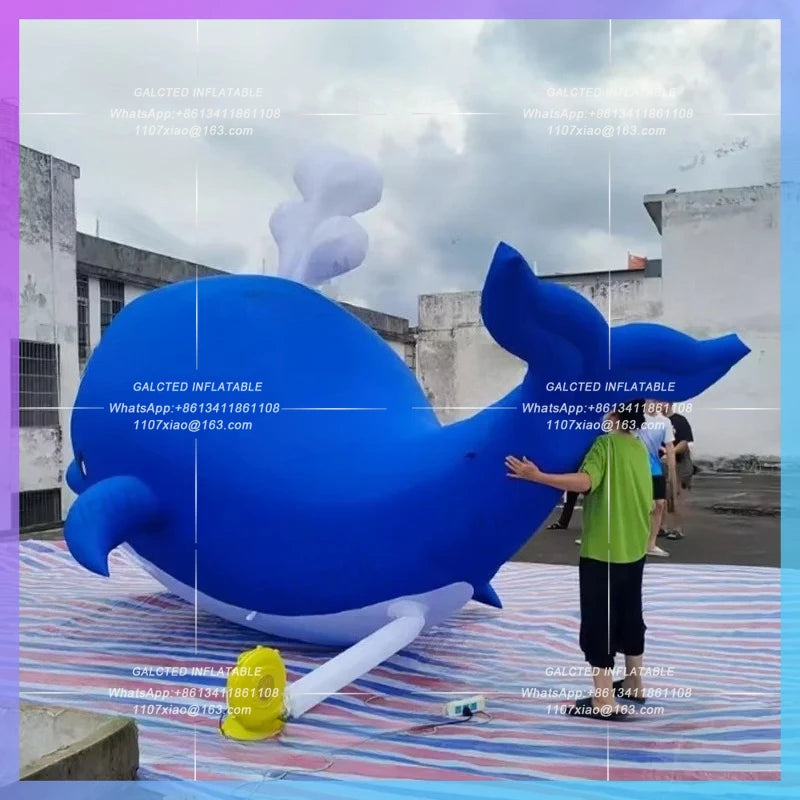 swimming aninal giant cartoon dolphin Ocean inflatable dolphin blue for aquarium zoo festival decoration prop