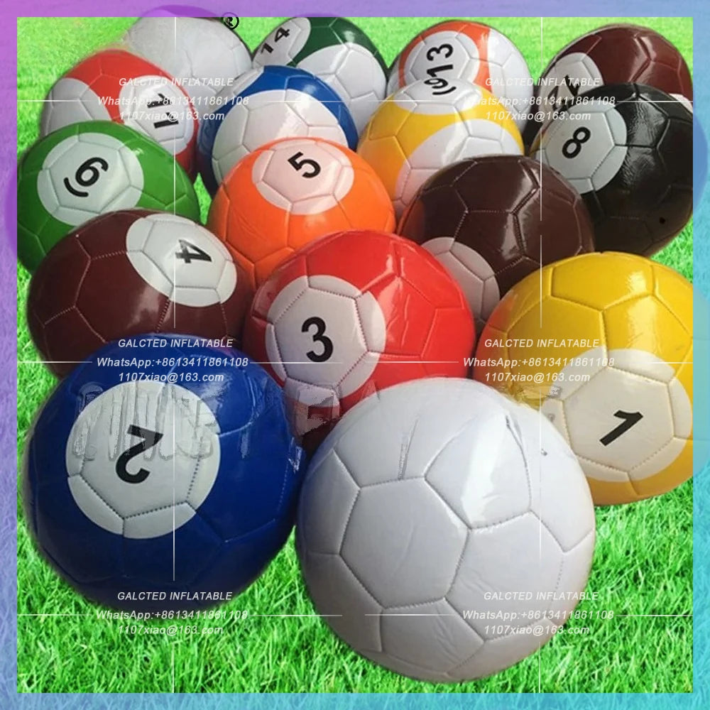 Inflatable Snooker Football Pool Table Interactive Game Large Footpool  With 16 Balls Black Inflatable Billard For Soccer Event