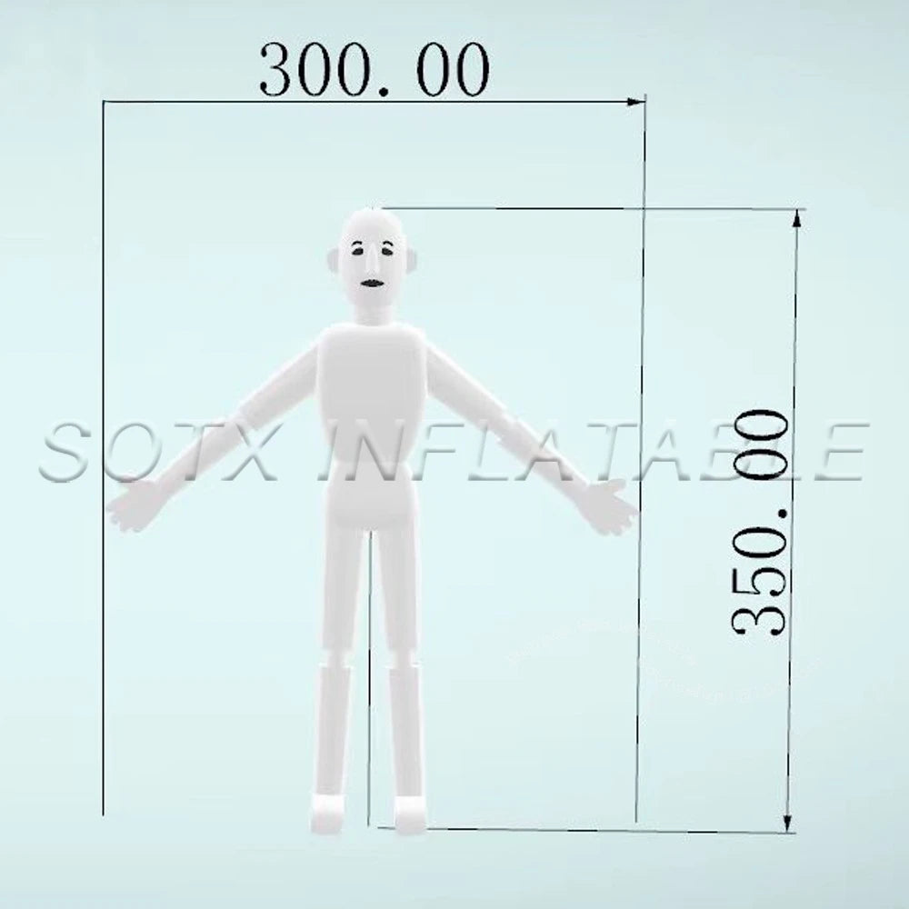 Party Props For Street Walking White Inflatable Man Puppet With Led Lights Large Walking Human Puppet Costume Outdoor Music