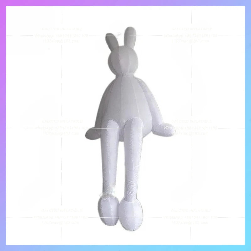 mid-autumn Festival drainage door Inflatable cartoon White Rabbit Model advertising can be customized logo props