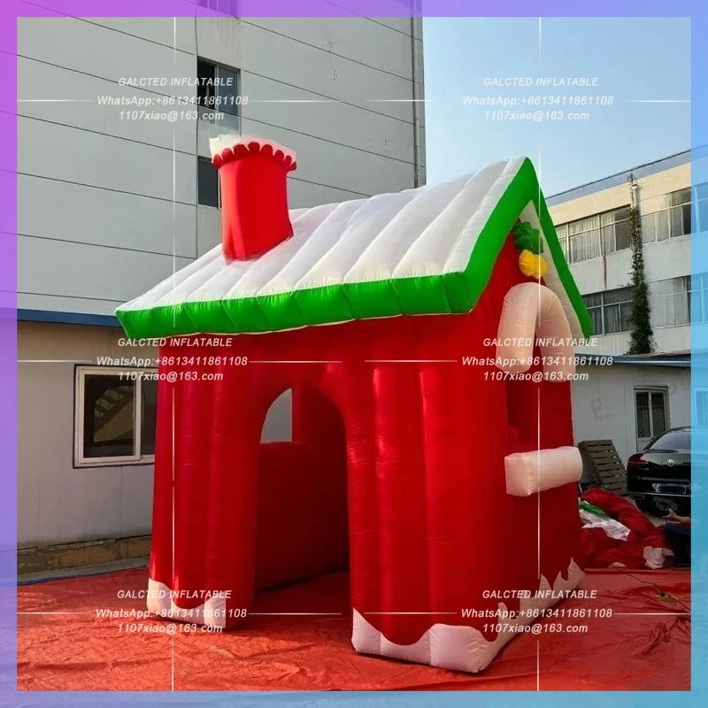 inflatable home giant festive children Red christmas  home for new year home decoration