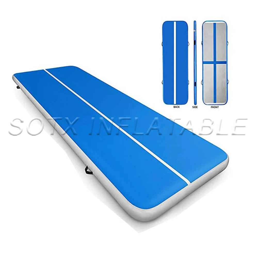 For Outdoor Sports 4x2m Multi-Function PVC Inflatable Gymnastics Tumbling Mat Outdoor Yoga Floor Air Tracks Water Gym Mat