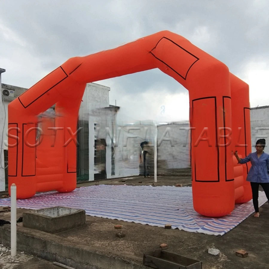 archway for USA 6m w Orange standing freely Athletic arch balloon inflatable entryways angular tube