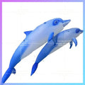 inflatable dolphin Underwater animal Colorful blue ocean marine fish for aquarium advertising