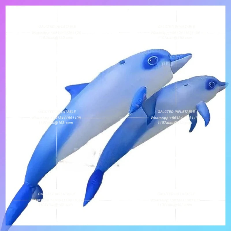 inflatable dolphin Underwater animal Colorful blue ocean marine fish for aquarium advertising