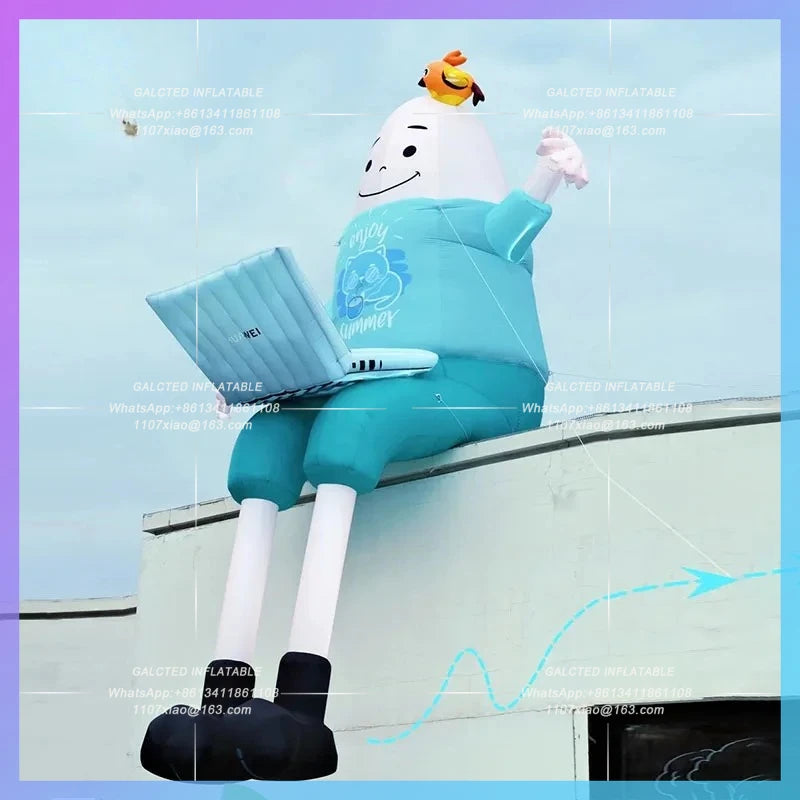 Annual Meeting Corporate Mascot Inflatable sit-down Girls Computer Workday Girls Custom Events Exhibition Planning Program