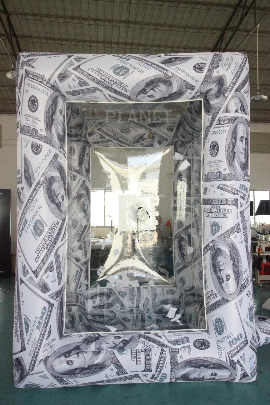 quantity: 2 pcs, without air blowers, oxford cloth Inflatable Cash Money Grab Machines For Advertising