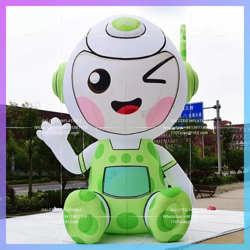 giant inflatable robots Green inflatable robot cartoon air blow doll