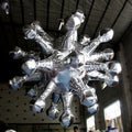 Hanging Silver Inflatable Customized Golden Inflatable Star For Event Decoration