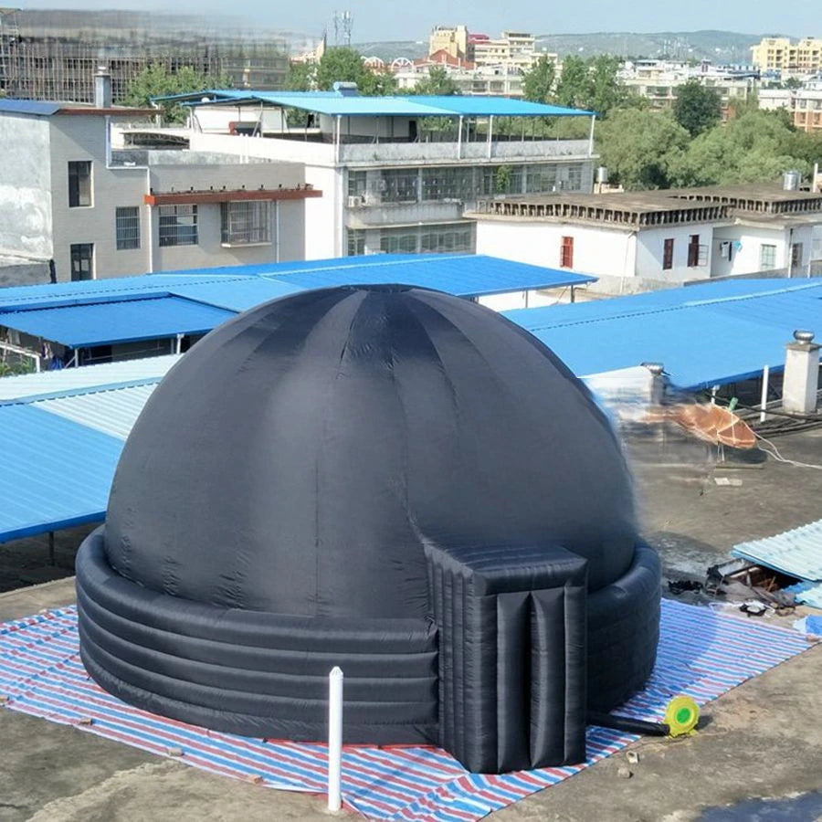 Planetarium Dome For Sale Customized 6m Diameter Black Cover Outside Giant Inflatable Projection