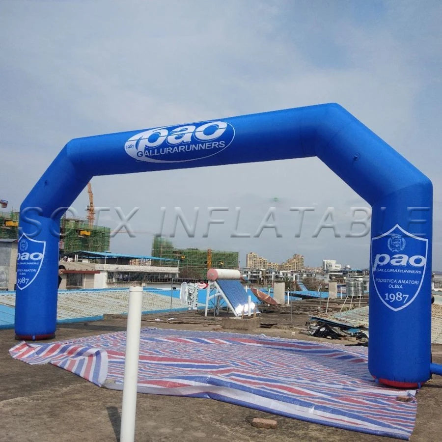 with removable banner for running Finish line Inflatable Race Arch,Customized logo 8x4m sport game gate balloon