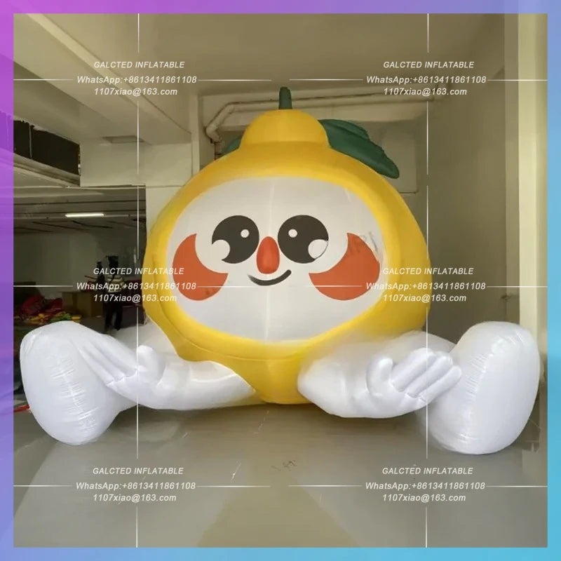 yellow sour fruit oxford material fruit doll Custom cartoon lemon people beverage shop plant park decoration