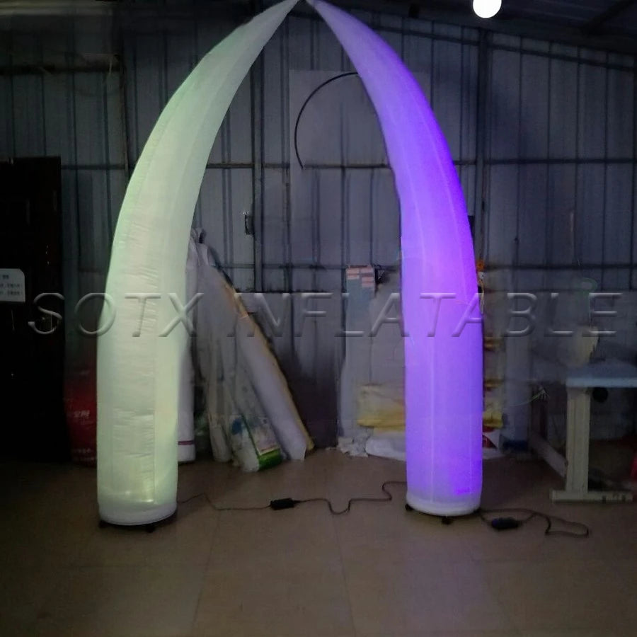 for Wedding 2 pcs Factory Directly 2.5 m H Inflatable Decoration Air Cone,illuminating ivory pillars